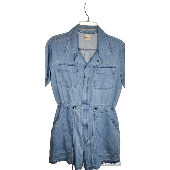 Baldwin Aurora Romper Light Indigo Lightweight Women's Large - Picture 2 of 10